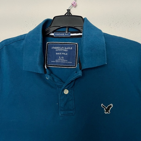 American Eagle Outfitters Blue Polo Shirt Classic Design - Picture 2 of 5